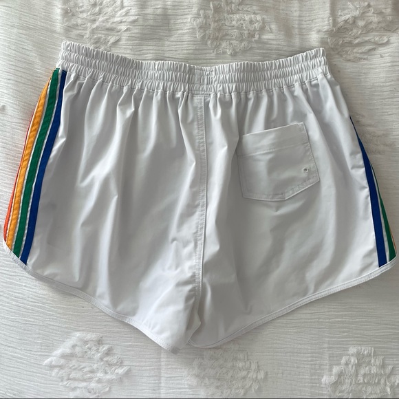Aviator Nation Women’s Shorts Rainbow 5 stripe flex - Picture 4 of 5